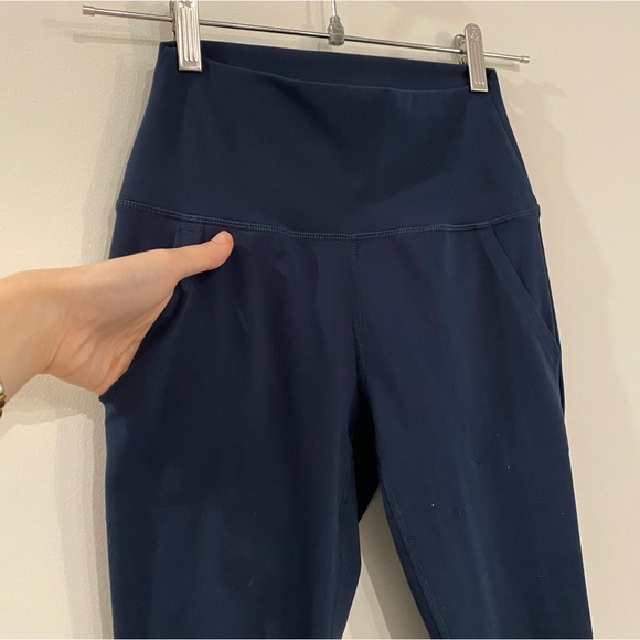 RBX Dark Teal Navy Blue Super Soft Ultra Hold Athletic Leggings - Picture 4 of 8